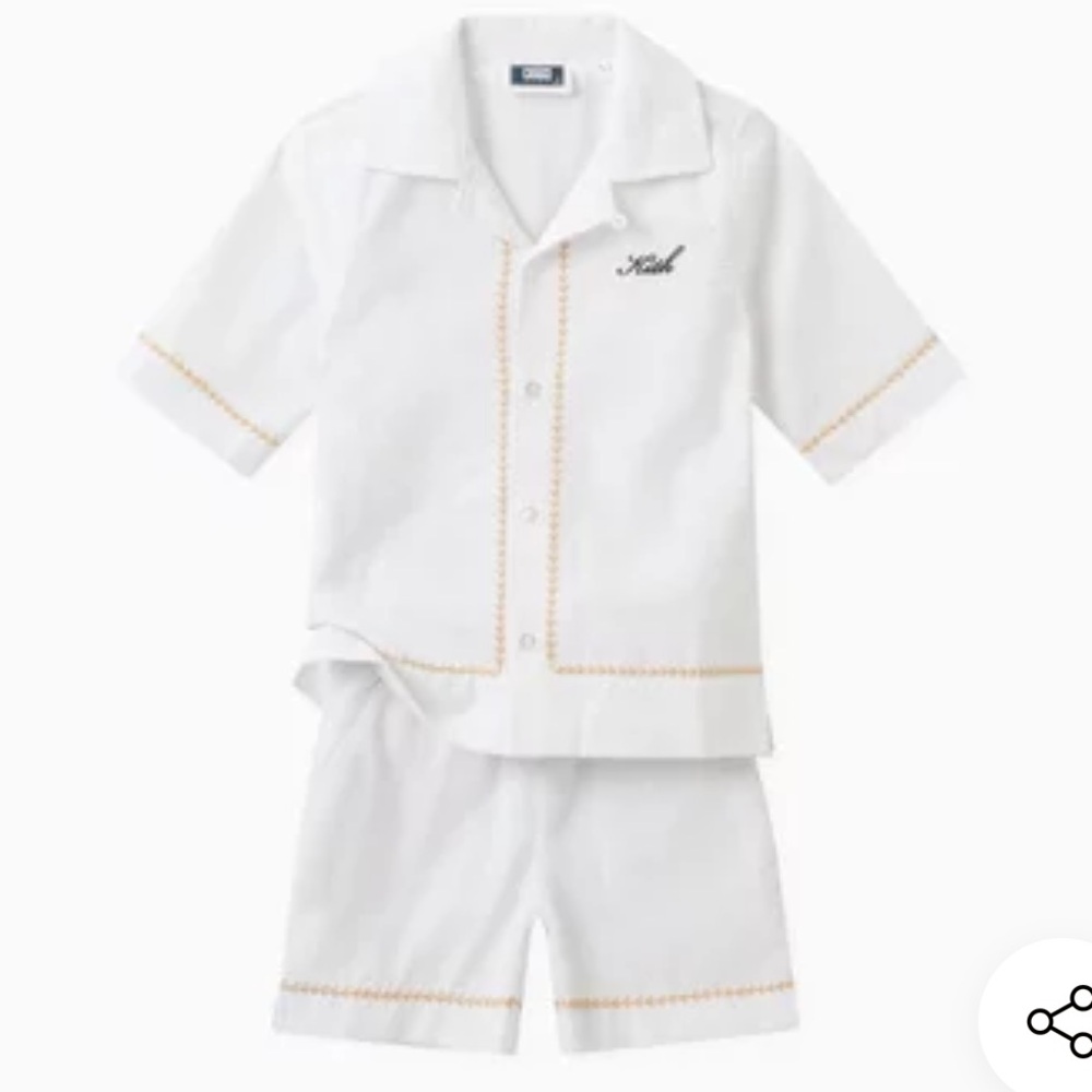 Kith kids  White searsucker Set